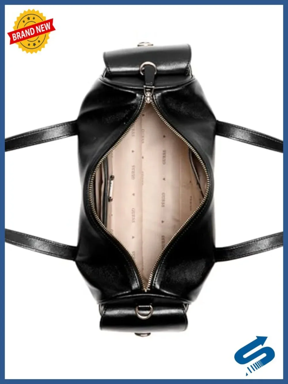 Kassie Small Box Satchel with Shiny Gold Hardware and Crossbody Strap